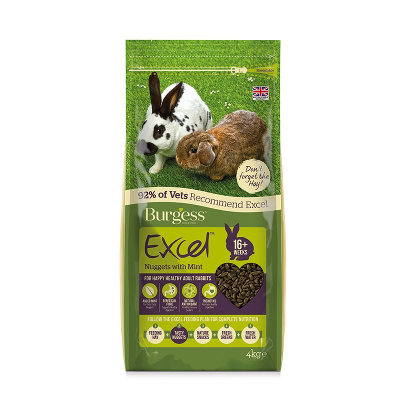 Burgess Adult Excel Rabbit Nuggets With Mint 1.5kg