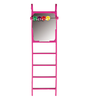 Flamingo Mirror & Bead Bird Ladder