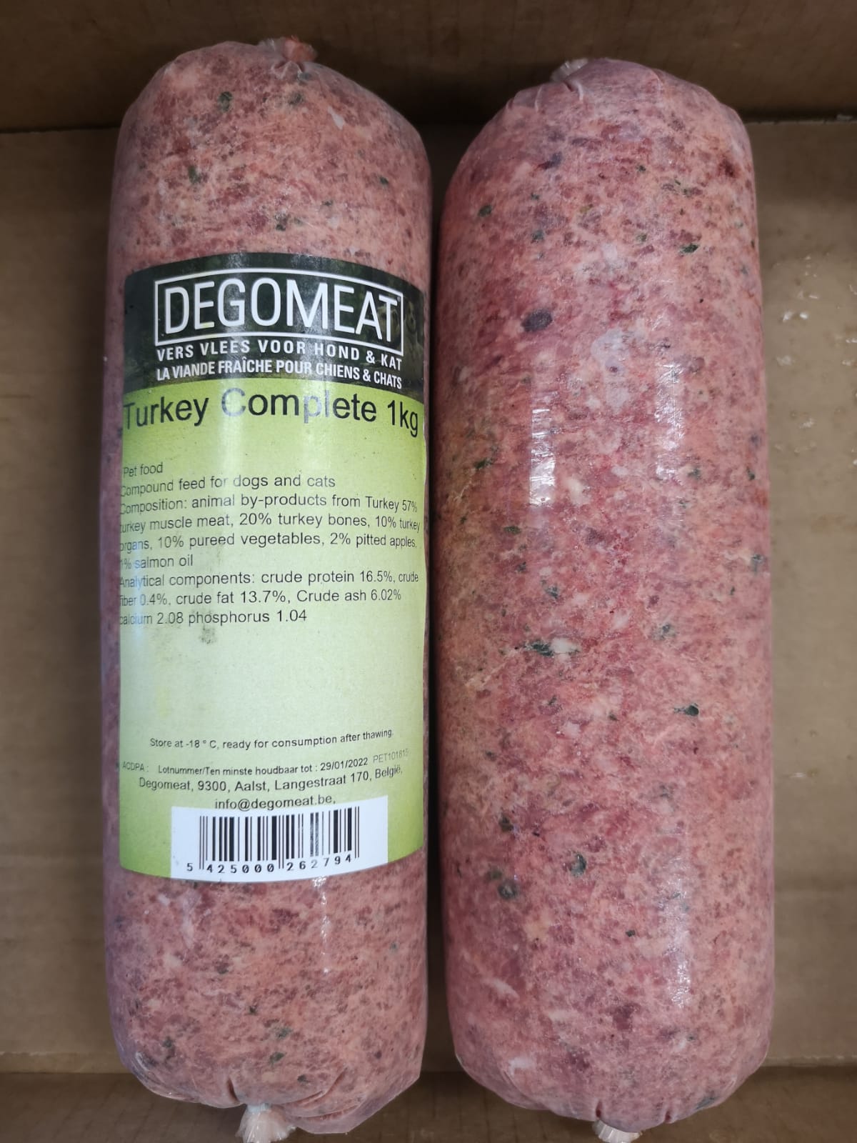 Degomeat Turkey Complete 10 x 1kg