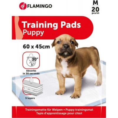 Flamingo Training Pads | Medium 60x45cm | 20 Pack
